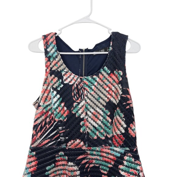 7th Avenue Design Studio Women Floral Striped Textured Sleeveless Peplum Top M - Picture 12 of 12